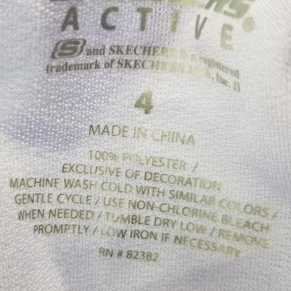 Skechers Active Elastic Waistband Shorts Abstract Pattern Purple Girls 4 - Picture 7 of 7